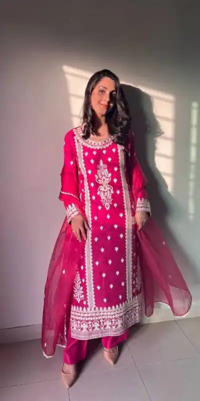 Z 9282 Pink in Color Jam Cotton Embroidery Work Salwar Suit . Available at βΉ2099 only. Delivery 4-6 Working Days. Shop now. | Jump Suits, Salwar suit, Casual Suits, Creative suits, Designer Suits, Palazzo Suits, Party Wear Suits, Patiala Suits, Straight Suits