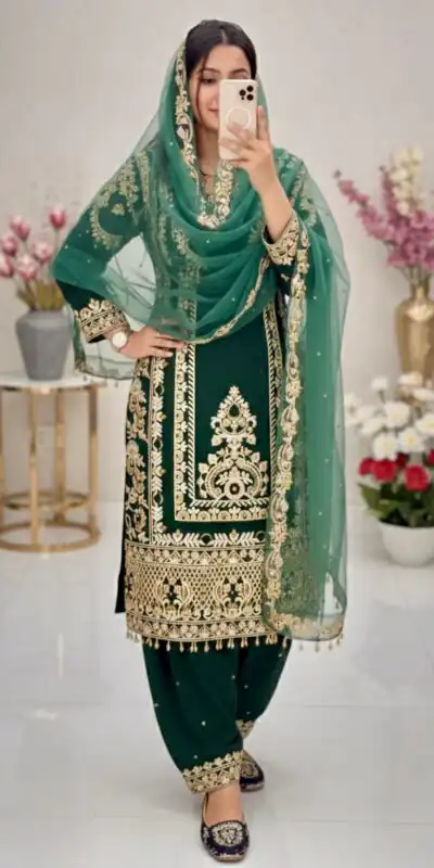 KF 1716 Green in Color Faux Georgette Embroidery Work Salwar Suit . Exclusive Offer ₹2099. Delivery 4-6 Working Days. Shop now. | Jump Suits, Tops & Bottoms, Track Suits, Salwar suit, Casual Suits, Creative suits, Designer Suits, Palazzo Suits, Party Wear Suits, Patiala Suits, Straight Suits, Trendy Wear