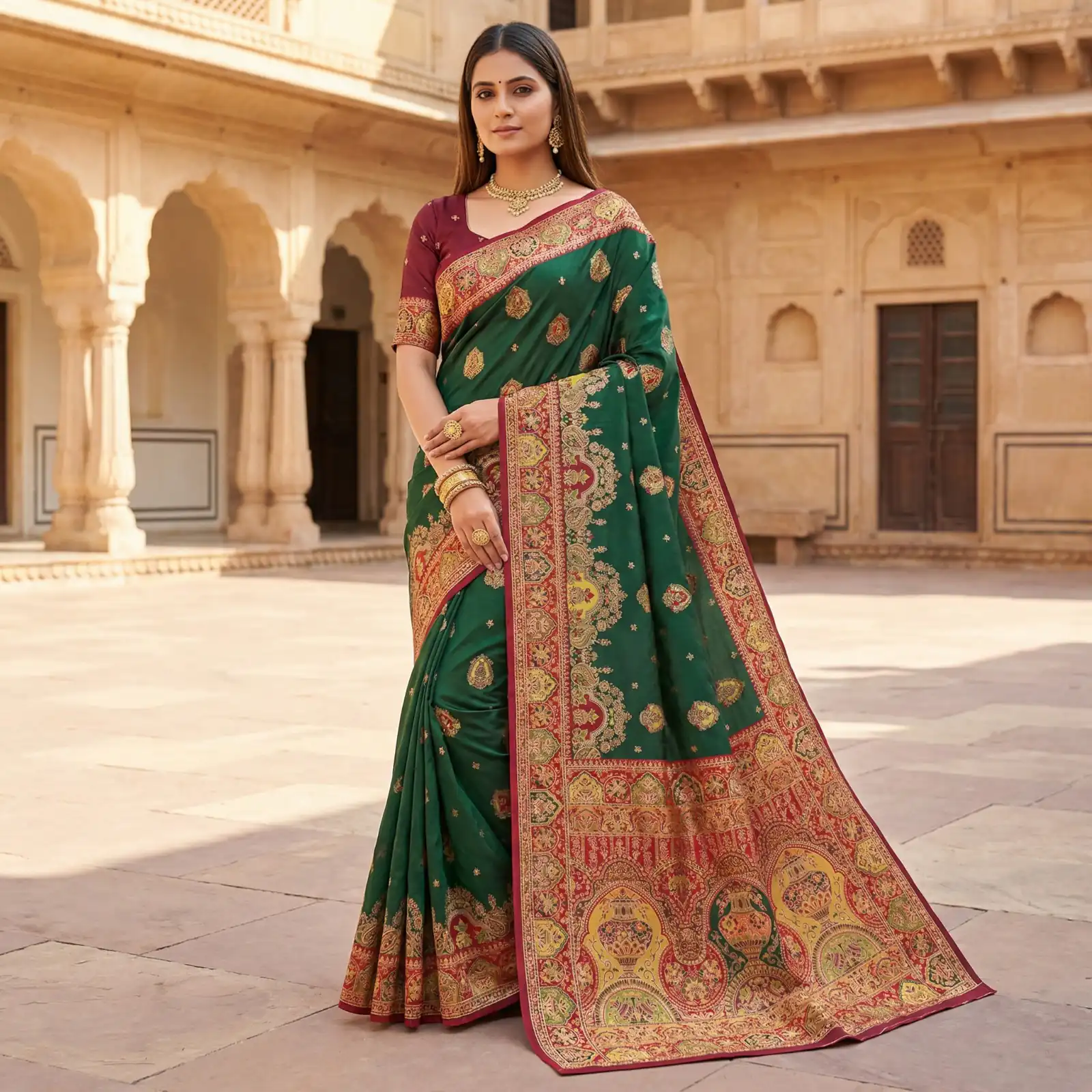 MB 56 Green Paithani Silk Saree with Lace Border & Lace Work. Affordable Price ₹2399. Delivery 4-6 Working Days. Shop now. | Sarees, Bollywood Sarees, Creative Sarees, Designer Sarees, Embroidered Sarees, Ethnic Saree, Modern Digital sarees, Party Wear Sarees
