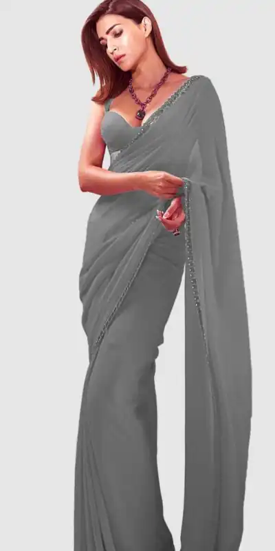 JR 617 Grey Color Georgette Embroidery Deual Sequence Saree Casual, Wedding, Festive, Events Expected Delivery 4-6 Working Days @1649/- | Sarees, Bollywood Sarees, Creative Sarees, Designer Sarees, Embroidered Sarees, Ethnic Saree, Modern Digital sarees, Party Wear Sarees
