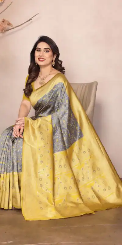 KPR 216 Grey in Soft Lichi Silk Lace Border & Lace Work Saree . Exclusive Offer ₹1449. Delivery 4-6 Working Days. Shop now. | Sarees, Bollywood Sarees, Creative Sarees, Designer Sarees, Embroidered Sarees, Ethnic Saree, Modern Digital sarees, Party Wear Sarees