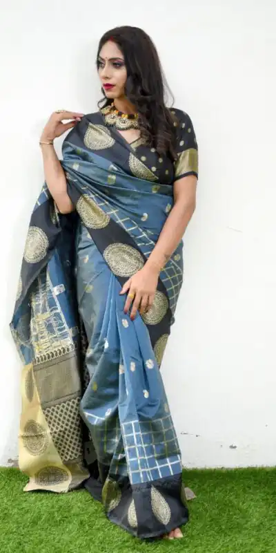 KPR 080 Grey Color Soft Lichi Silk Saree with Lace Border & Lace Work. Best Price ₹1449. Delivery 4-6 Working Days. Shop now. | Sarees, Bollywood Sarees, Creative Sarees, Designer Sarees, Embroidered Sarees, Ethnic Saree, Modern Digital sarees, Party Wear Sarees