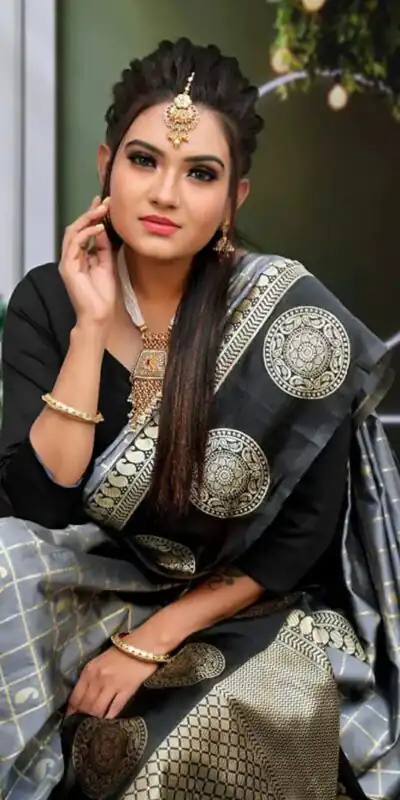 KPR 080 Grey Color Soft Lichi Silk Saree with Lace Border & Lace Work. Best Price ₹1449. Delivery 4-6 Working Days. Shop now. | Sarees, Bollywood Sarees, Creative Sarees, Designer Sarees, Embroidered Sarees, Ethnic Saree, Modern Digital sarees, Party Wear Sarees