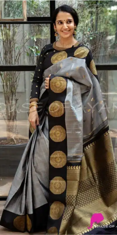 KPR 080 Grey Color Soft Lichi Silk Saree with Lace Border & Lace Work. Best Price ₹1449. Delivery 4-6 Working Days. Shop now. | Sarees, Bollywood Sarees, Creative Sarees, Designer Sarees, Embroidered Sarees, Ethnic Saree, Modern Digital sarees, Party Wear Sarees