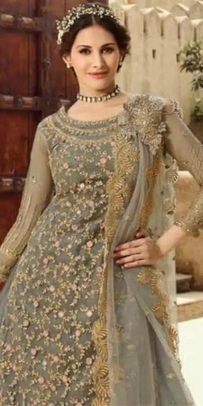 DS 15030 Grey Soft Net Salwar Suit Perfect for Wedding, Party, Baisakhi, Makar Sankranti, Pongal – . Special Price ₹2649. Delivery 4-6 Working | Jump Suits, Salwar suit, Casual Suits, Creative suits, Designer Suits, Palazzo Suits, Party Wear Suits, Patiala Suits, Straight Suits