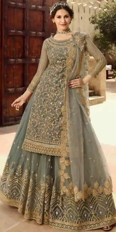 DS 15030 Grey Soft Net Salwar Suit Perfect for Wedding, Party, Baisakhi, Makar Sankranti, Pongal – . Special Price ₹2649. Delivery 4-6 Working | Jump Suits, Salwar suit, Casual Suits, Creative suits, Designer Suits, Palazzo Suits, Party Wear Suits, Patiala Suits, Straight Suits