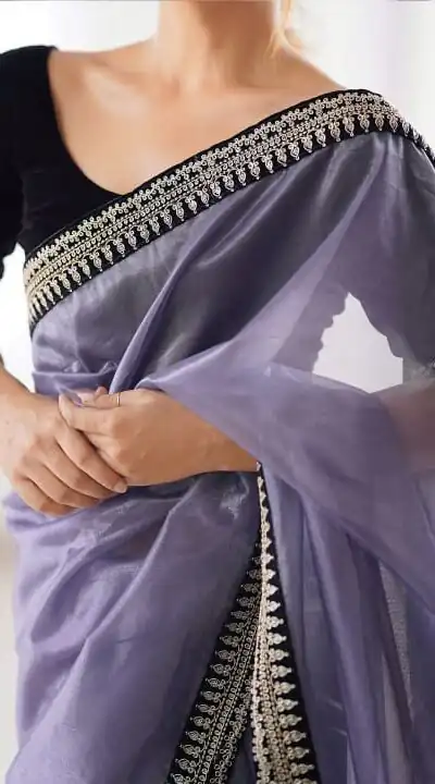SC 1017 Lavender Soft Twil Net Silk Saree Perfect for Wedding, Party, Temple Visit, Reception, Sangeet – . Now at just ₹1699. Delivery 4-6 Working Days. | Sarees, Bollywood Sarees, Creative Sarees, Designer Sarees, Embroidered Sarees, Ethnic Saree, Modern Digital sarees, Party Wear Sarees