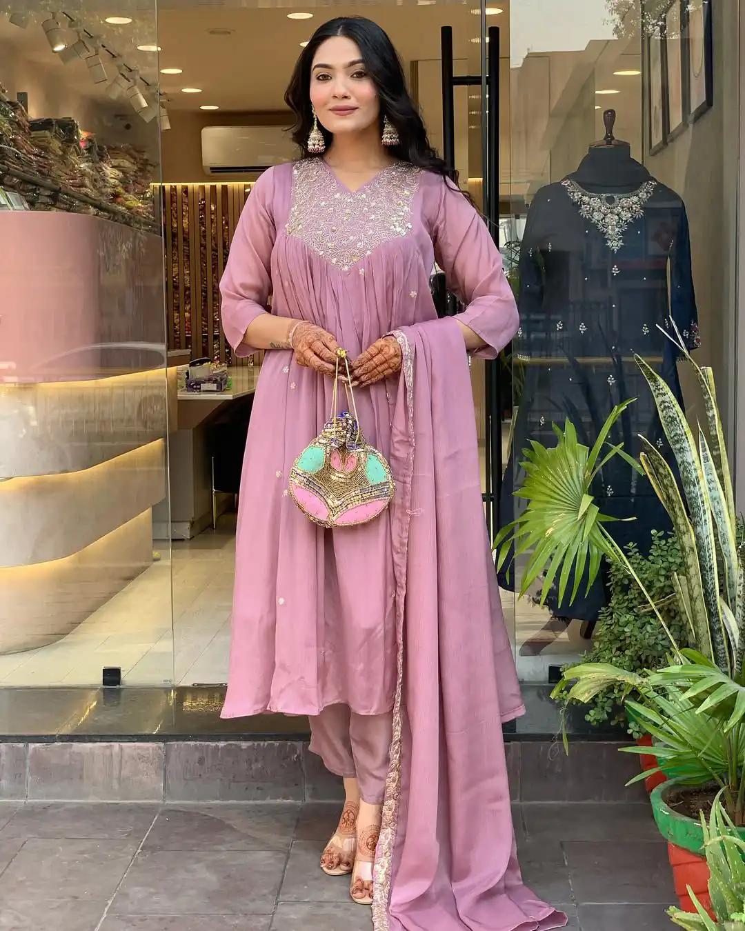 MF 818 Light Lavender Color Cotton Silk Salwar Suit with Mirror Work. Introductory Price ₹1699. Delivery 4-6 Working Days. Shop now. | Jump Suits, Salwar suit, Casual Suits, Creative suits, Designer Suits, Palazzo Suits, Party Wear Suits, Patiala Suits, Straight Suits
