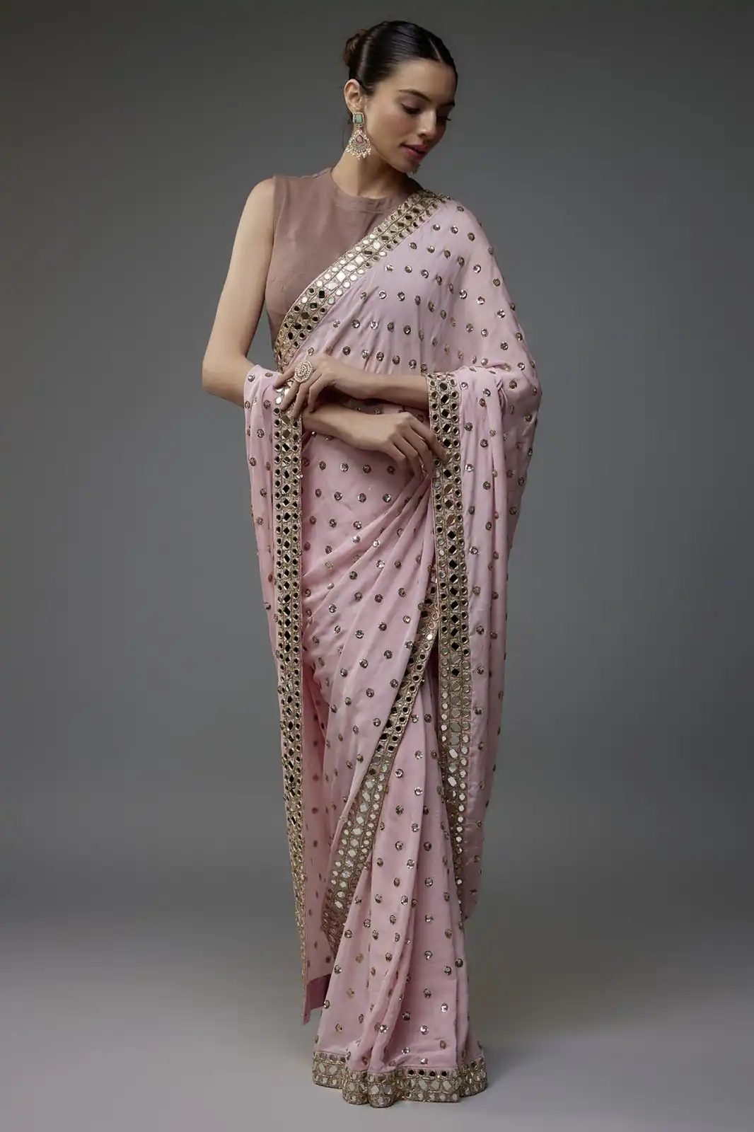 DF 3469 Light Pink Faux Georgette Saree Perfect for Wedding, Party, Bridal Wear, Baisakhi, Raksha Bandhan –. Introductory Price ₹1999. Delivery 4-6 Workin | Sarees, Bollywood Sarees, Creative Sarees, Designer Sarees, Embroidered Sarees, Ethnic Saree, Modern Digital sarees, Party Wear Sarees