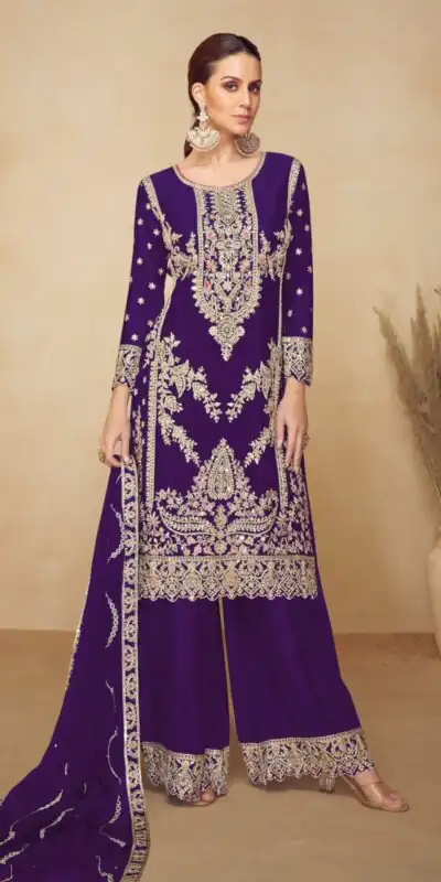 FC 717 Purple Viscous Chinon Salwar Suit with Lace Work & Embroidery Work. Exclusive Offer ₹2549. Delivery 4-6 Working Days. Shop now. | Jump Suits, Salwar suit, Casual Suits, Creative suits, Designer Suits, Palazzo Suits, Party Wear Suits, Patiala Suits, Straight Suits