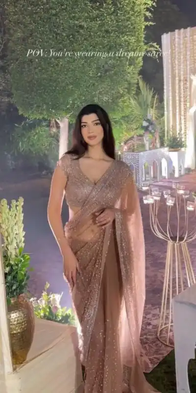 FB L307 Chiku Sequins Work Saree in Wine Net. Available at βΉ2599 only. Wedding, Party, Festive, Events, Delivery 4-6 Working Days. Shop now. | Sarees, Bollywood Sarees, Creative Sarees, Designer Sarees, Embroidered Sarees, Ethnic Saree, Modern Digital sarees, Party Wear Sarees