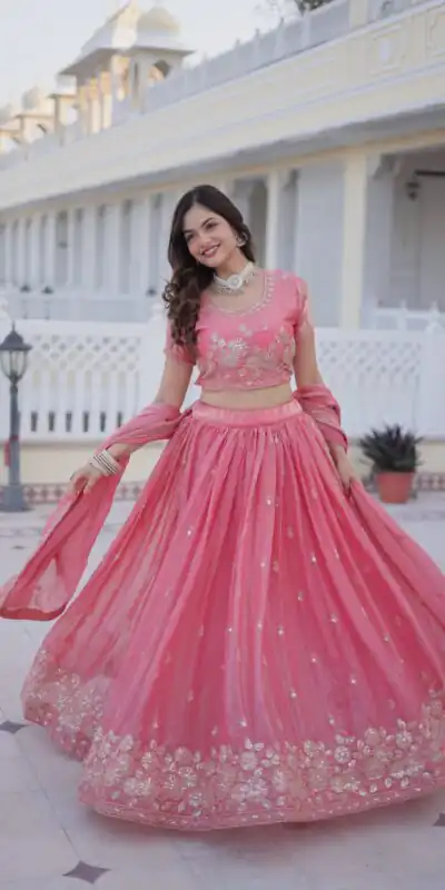 KA 5063 Gajri in Fendi Silk Embroidery Work & Zari Work Lehenga Choli . Affordable Price βΉ2649. Delivery 4-6 Working Days. Shop now. | Lehenga, Bollywood Lehenga, Creative Lehenga, Designer Lehenga, Embroidered Lehenga, Party Wear Lehenga
