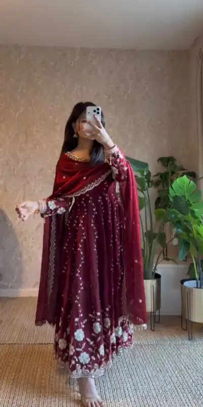 RTC 5953 Maroon Fendy Silk Salwar Suit Sequence Work with Designer Work. Introductory Price ₹2499. Delivery 4-6 Working Days. Shop now. | Jump Suits, Salwar suit, Casual Suits, Creative suits, Designer Suits, Palazzo Suits, Party Wear Suits, Patiala Suits, Straight Suits