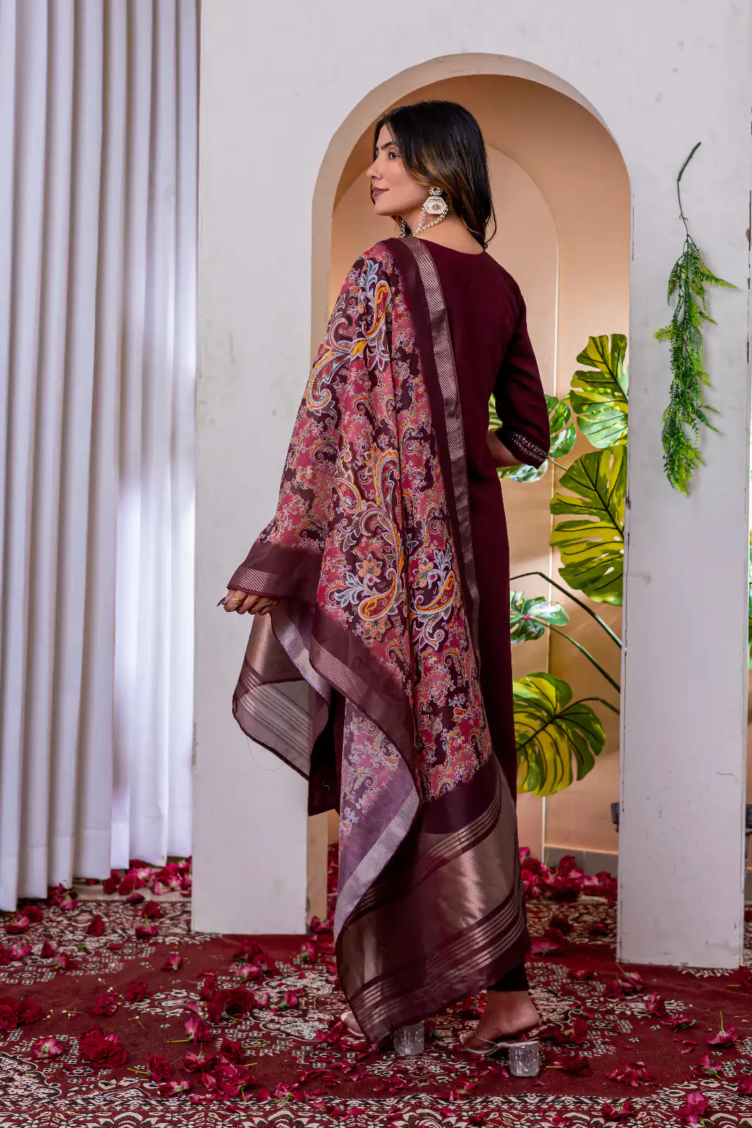 DIVA 112 Maroon Marina Silk Salwar Suit with Embroidery Work. Introductory Price ₹1999. Delivery 4-6 Working Days. Shop now. | Jump Suits, Salwar suit, Casual Suits, Creative suits, Designer Suits, Palazzo Suits, Party Wear Suits, Patiala Suits, Straight Suits
