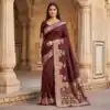 MB 25 GAJRAJ Maroon in Pure Banarasi Silk Zari Work & Lace Work Saree . Introductory Price ₹1899. Delivery 4-6 Working Days. Shop now. | Sarees, Bollywood Sarees, Creative Sarees, Designer Sarees, Embroidered Sarees, Ethnic Saree, Modern Digital sarees, Party Wear Sarees