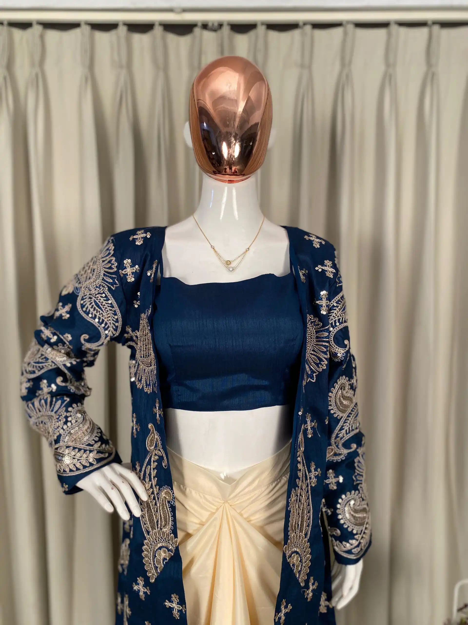 BE 450 Navy Blue French Crape Dhoti SuitPerfect for Wedding, Party, Makar Sankranti, Pongal, Anniversary – . Exclusive Offer ₹1999. Delivery 4-6 Working Da | Jump Suits, Salwar suit, Casual Suits, Creative suits, Designer Suits, Palazzo Suits, Party Wear Suits, Patiala Suits, Straight Suits