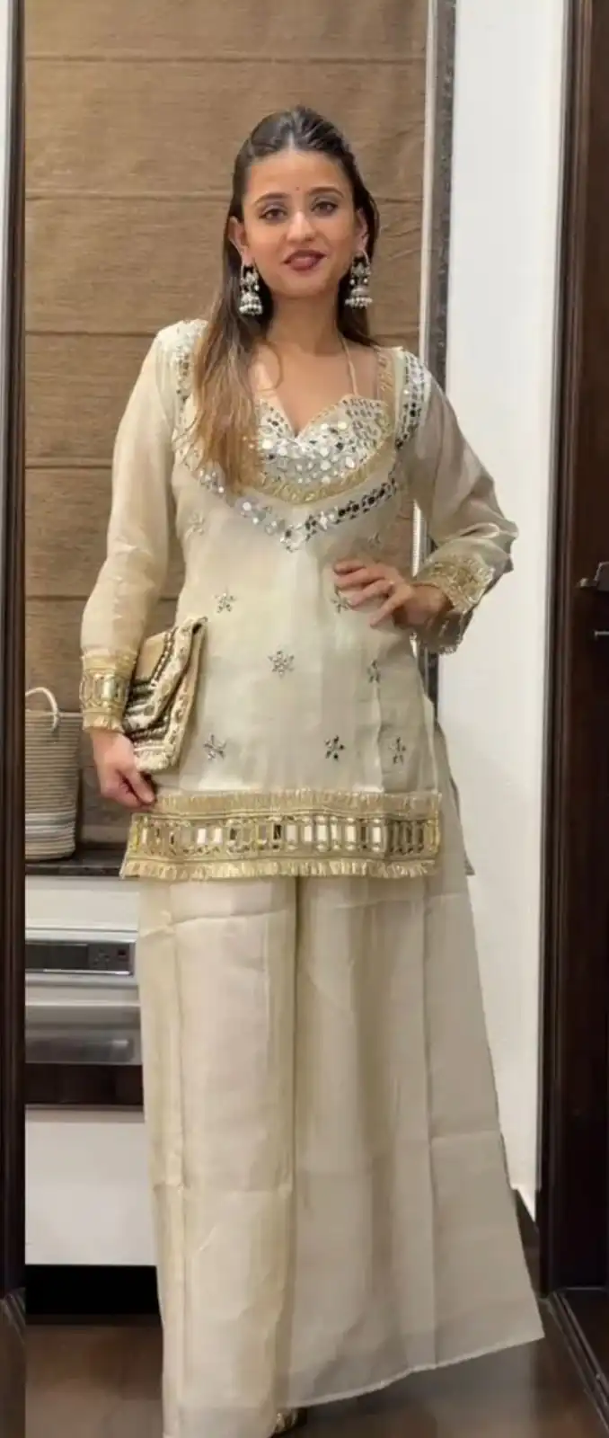 SRK 5326 Off White Fendy Silk Salwar Suit with Mirror Work & Lace Work. Affordable Price ₹2399. Delivery 4-6 Working Days. Shop now. | Jump Suits, Salwar suit, Casual Suits, Creative suits, Designer Suits, Palazzo Suits, Party Wear Suits, Patiala Suits, Straight Suits