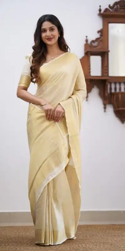 KPR 168 Off White in Soft Lichi Silk Lace Border & Lace Work Saree . Available at ₹1299 only. Delivery 4-6 Working Days. Shop now. | Sarees, Bollywood Sarees, Creative Sarees, Designer Sarees, Embroidered Sarees, Ethnic Saree, Modern Digital sarees, Party Wear Sarees