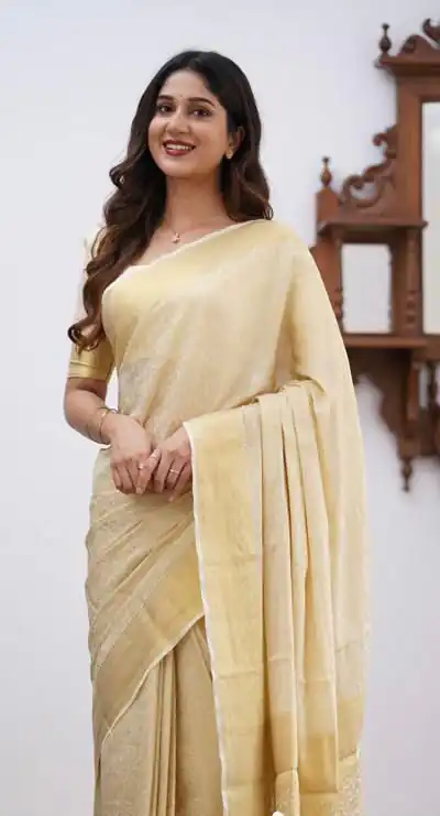 KPR 168 Off White in Soft Lichi Silk Lace Border & Lace Work Saree . Available at ₹1299 only. Delivery 4-6 Working Days. Shop now. | Sarees, Bollywood Sarees, Creative Sarees, Designer Sarees, Embroidered Sarees, Ethnic Saree, Modern Digital sarees, Party Wear Sarees