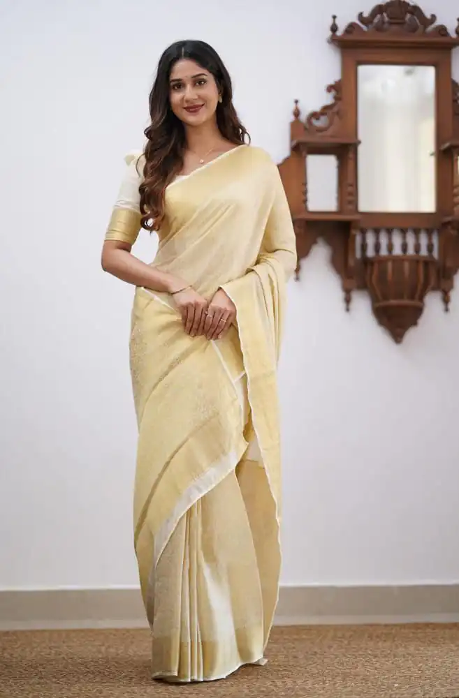 KPR 168 Off White in Soft Lichi Silk Lace Border & Lace Work Saree . Available at ₹1299 only. Delivery 4-6 Working Days. Shop now. | Sarees, Bollywood Sarees, Creative Sarees, Designer Sarees, Embroidered Sarees, Ethnic Saree, Modern Digital sarees, Party Wear Sarees