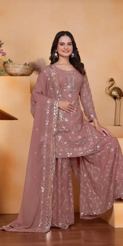 FE 99 Onion Color Fox Georgette Salwar Suit with Embroidery Work. Online Now at just ₹2549. Delivery 4-6 Working Days. Shop now. | Jump Suits, Salwar suit, Casual Suits, Creative suits, Designer Suits, Palazzo Suits, Party Wear Suits, Patiala Suits, Straight Suits
