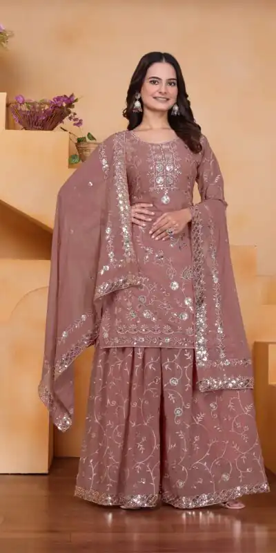 FE 99 Onion Color Fox Georgette Salwar Suit with Embroidery Work. Online Now at just ₹2549. Delivery 4-6 Working Days. Shop now. | Jump Suits, Salwar suit, Casual Suits, Creative suits, Designer Suits, Palazzo Suits, Party Wear Suits, Patiala Suits, Straight Suits