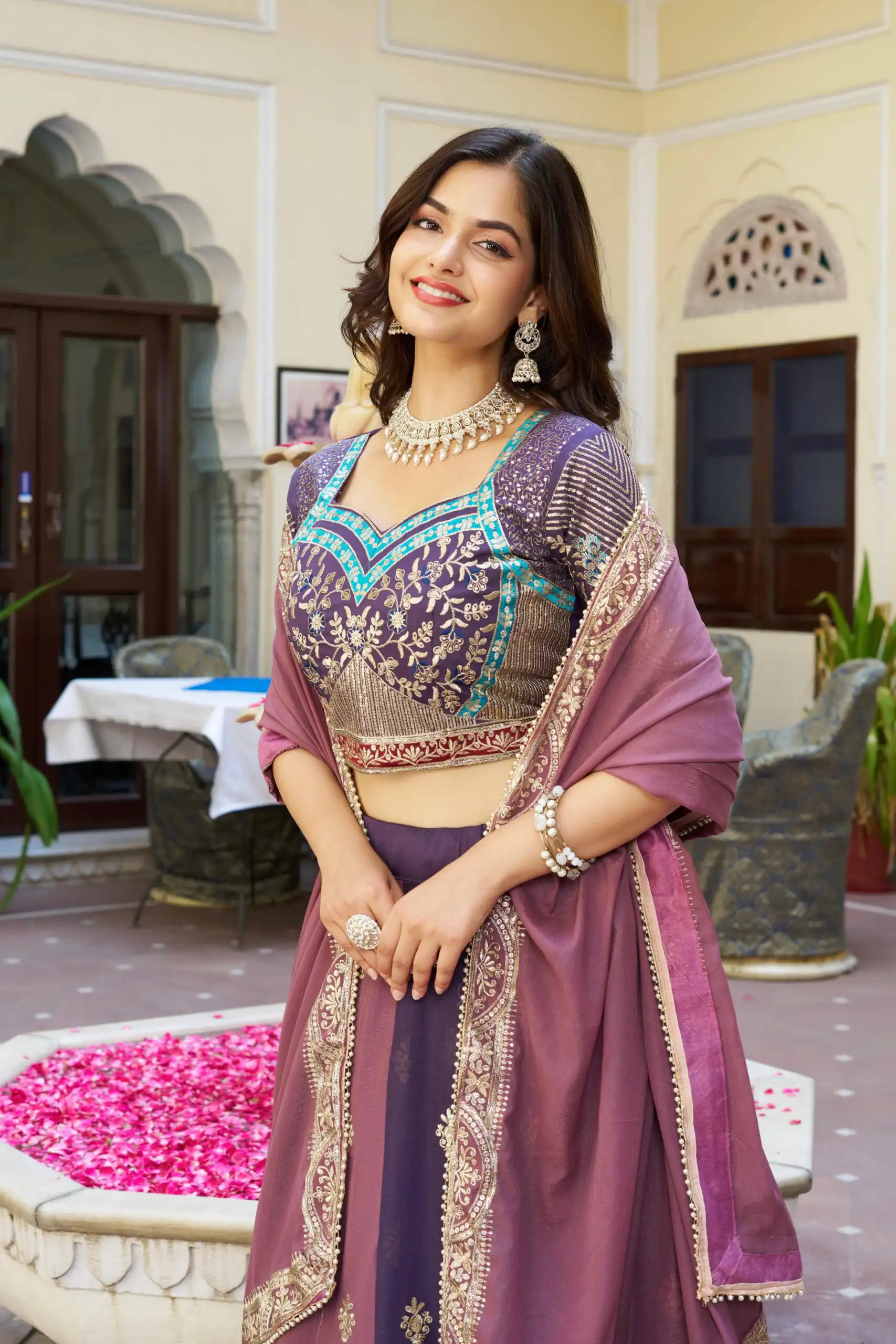 Ram 149 Onion Star Georgette Lehenga Choli with Lace Work & Embroidery Work. Get it for ₹3449. Delivery 4-6 Working Days. Shop now. | Lehenga, Bollywood Lehenga, Creative Lehenga, Designer Lehenga, Embroidered Lehenga, Party Wear Lehenga