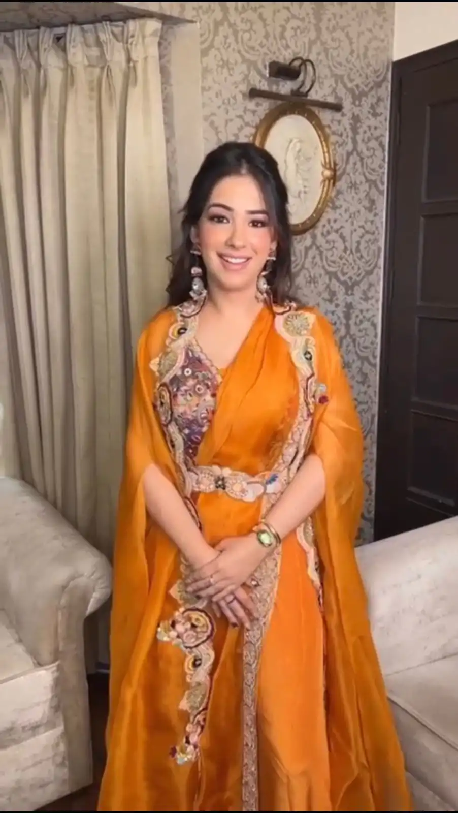 BD 1503 Orange in Orange Georgett Embroidery Work & Sequins Work Salwar Suit e. Exclusive Offer ₹1949. Delivery 4-6 Working Days. Shop now. | Jump Suits, Salwar suit, Casual Suits, Creative suits, Designer Suits, Palazzo Suits, Party Wear Suits, Patiala Suits, Straight Suits