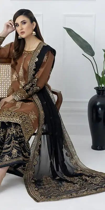 ST 1161 Orange Nylon Twil Net Salwar Suit with Embroidery Work. Available at ₹2149 only. Delivery 4-6 Working Days. Shop now. | Jump Suits, Salwar suit, Casual Suits, Creative suits, Designer Suits, Palazzo Suits, Party Wear Suits, Patiala Suits, Straight Suits