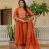 DIVA 126 Orange Viscose Roman Silk Anarkali Suit with Mirror Work & Embroidery Work. Affordable Price ₹2049. Delivery 4-6 Working Days. Shop now. | Anarkali Suits, Bollywood Anarkali, Creative-Anarkali, Designer Anarkali, Embroidered Anarkali, Party Wear Anarkali