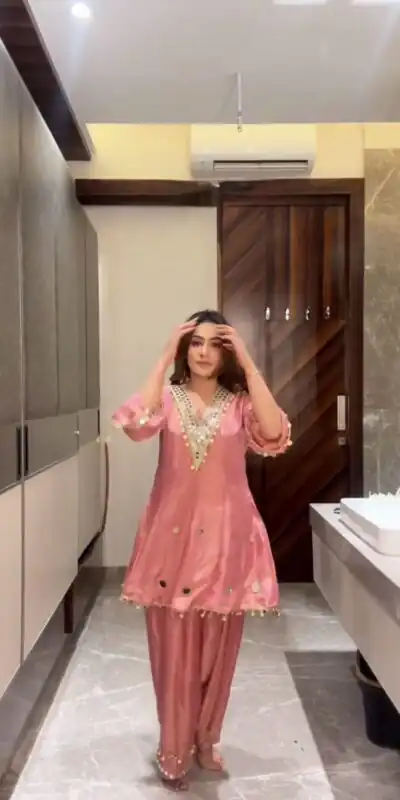 LG 2067 Peach Coss Moss Salwar Suit with Embroidery Work & Mirror Work. Affordable Price ₹2099. Delivery 4-6 Working Days. Shop now. | Jump Suits, Salwar suit, Casual Suits, Creative suits, Designer Suits, Palazzo Suits, Party Wear Suits, Patiala Suits, Straight Suits