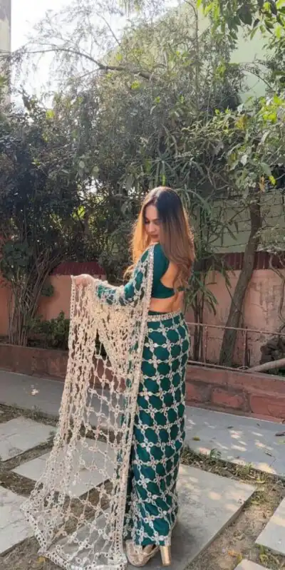 SRK 5322 Peacock Blue Fendy Silk Saree Lace Work & Mirror Work. Wedding, Party, Festive, Events, Festive Deal βΉ2499. Delivery 4-6 Working Days. Shop now. | Sarees, Bollywood Sarees, Creative Sarees, Designer Sarees, Embroidered Sarees, Ethnic Saree, Modern Digital sarees, Party Wear Sarees