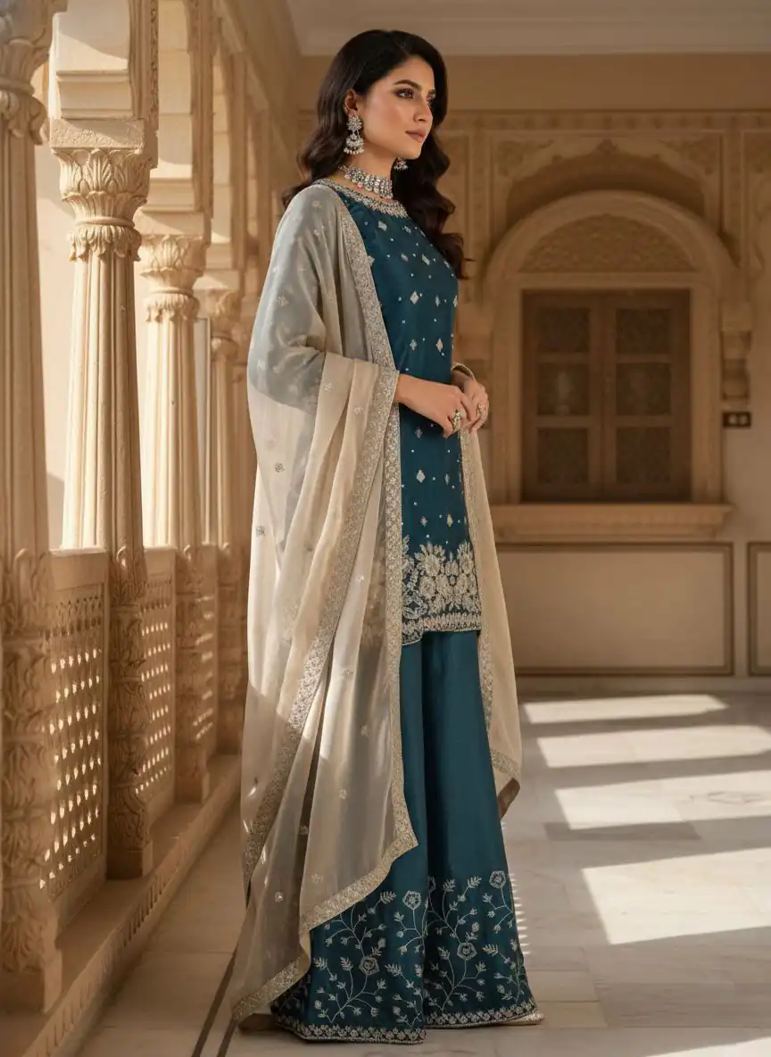KD 1549 Peacock Blue Sequence Work Organza Silk Salwar Suit with Designer Work. Affordable Price ₹2149. Delivery 4-6 Working Days. Shop now. | Jump Suits, Tops & Bottoms, Track Suits, Salwar suit, Casual Suits, Creative suits, Designer Suits, Palazzo Suits, Party Wear Suits, Patiala Suits, Straight Suits, Trendy Wear