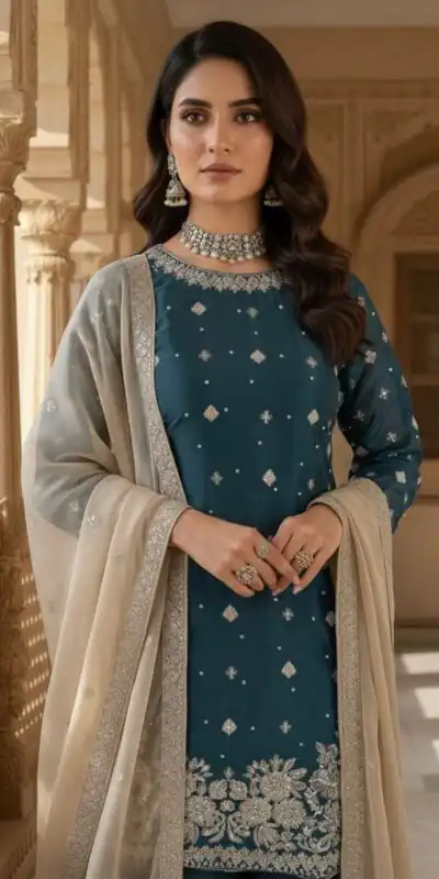 KD 1549 Peacock Blue Sequence Work Organza Silk Salwar Suit with Designer Work. Affordable Price ₹2149. Delivery 4-6 Working Days. Shop now. | Jump Suits, Tops & Bottoms, Track Suits, Salwar suit, Casual Suits, Creative suits, Designer Suits, Palazzo Suits, Party Wear Suits, Patiala Suits, Straight Suits, Trendy Wear