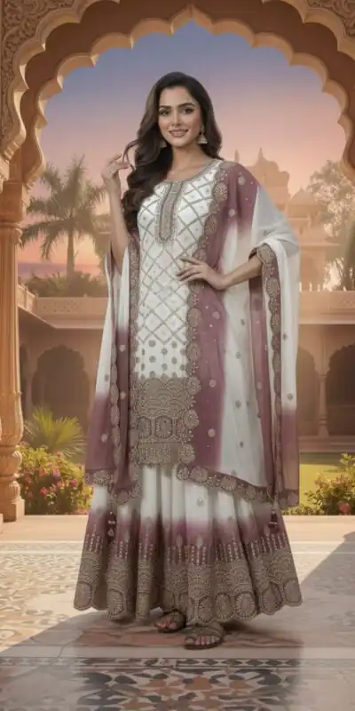 AD 223 Pink Dual Tone Star Georgette Salwar Suit with Embroidery Work. Get it for ₹2399. Delivery 4-6 Working Days. Shop now. | Jump Suits, Salwar suit, Casual Suits, Creative suits, Designer Suits, Palazzo Suits, Party Wear Suits, Patiala Suits, Straight Suits