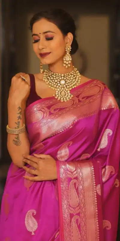 KPR 276 Pink in Soft Lichi Silk Lace Border & Lace Work Saree . Available at ₹1499 only. Delivery 4-6 Working Days. Shop now. | Sarees, Bollywood Sarees, Creative Sarees, Designer Sarees, Embroidered Sarees, Ethnic Saree, Modern Digital sarees, Party Wear Sarees