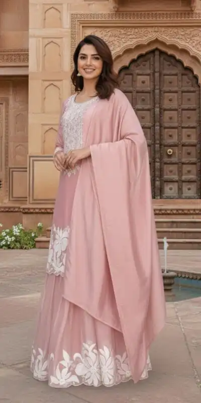 BE 442 Pink Organza Silk Salwar Suit with Embroidery Work & Cowrie Work. Grab it for ₹2049. Delivery 4-6 Working Days. Shop now. | Jump Suits, Salwar suit, Casual Suits, Creative suits, Designer Suits, Palazzo Suits, Party Wear Suits, Patiala Suits, Straight Suits