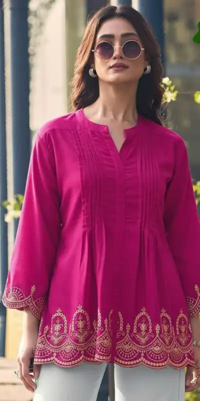 INLI Adaa 7.0 Pink in Rayon Cut Work & Embroidery Work Kurti . Introductory Price ₹1349. Delivery 4-6 Working Days. Shop now. | Kurti, Bollywood Kurti, Creative Kurtis, Designer Kurti, Party Wear Kurti, Selfie Kurti