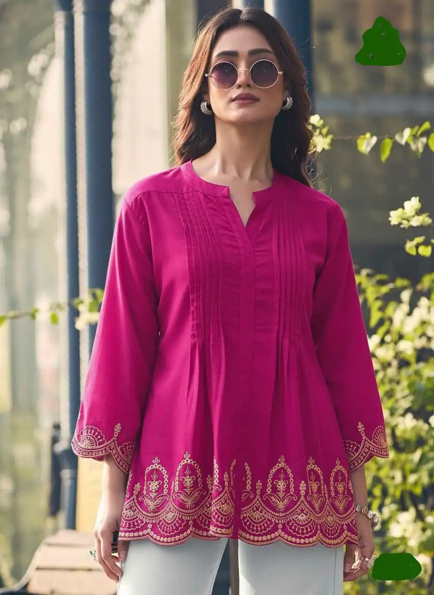 INLI Adaa 7.0 Pink in Rayon Cut Work & Embroidery Work Kurti . Introductory Price ₹1349. Delivery 4-6 Working Days. Shop now. | Kurti, Bollywood Kurti, Creative Kurtis, Designer Kurti, Party Wear Kurti, Selfie Kurti