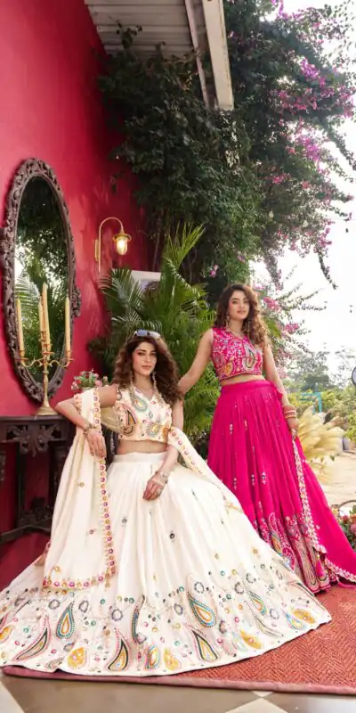 Ram 158 Pink Color Vichitra Lehenga Choli with Embroidery Work. Wedding, Party, Festive, Grab it for ₹3049. Delivery 4-6 Working Days. Shop now. | Lehenga, Bollywood Lehenga, Creative Lehenga, Designer Lehenga, Embroidered Lehenga, Party Wear Lehenga