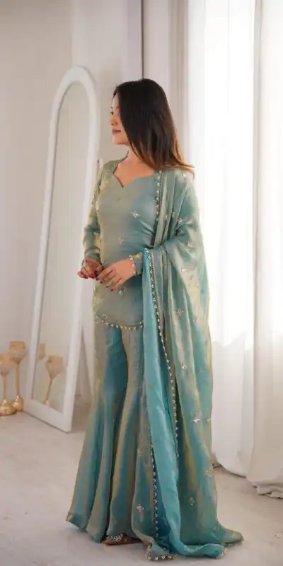 ZSR 3159 Pista Fendy Silk Salwar Suitwith Embroidery Work & Lace Work. Now at just ₹2049. Delivery 4-6 Working Days. Shop now. | Jump Suits, Salwar suit, Casual Suits, Creative suits, Designer Suits, Palazzo Suits, Party Wear Suits, Patiala Suits, Straight Suits