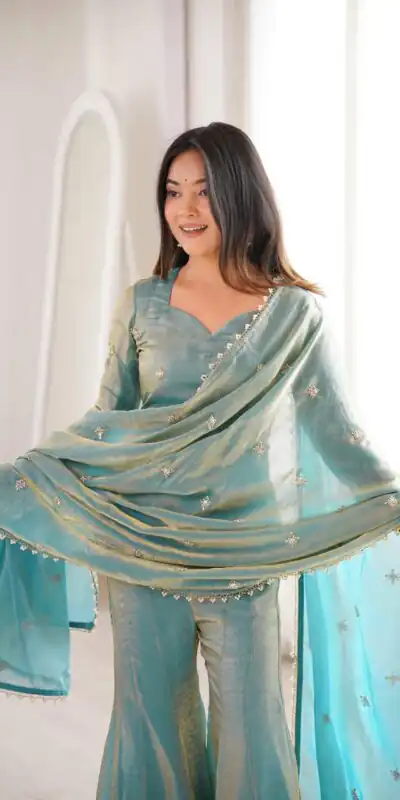 ZSR 3159 Pista Fendy Silk Salwar Suitwith Embroidery Work & Lace Work. Now at just ₹2049. Delivery 4-6 Working Days. Shop now. | Jump Suits, Salwar suit, Casual Suits, Creative suits, Designer Suits, Palazzo Suits, Party Wear Suits, Patiala Suits, Straight Suits