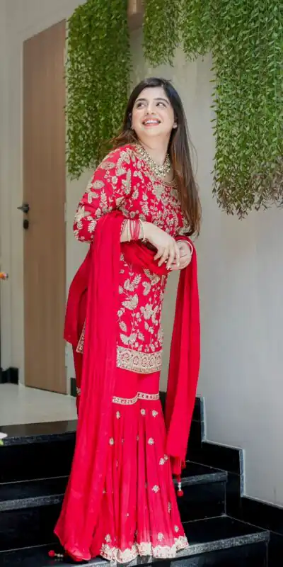 SRK 5302 Red Color Georgette Salwar Suit with Embroidery Work. online Get it for ₹1899. Delivery 4-6 Working Days. Shop now. | Jump Suits, Salwar suit, Casual Suits, Creative suits, Designer Suits, Palazzo Suits, Party Wear Suits, Patiala Suits, Straight Suits