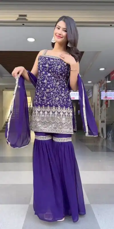 DC 93 Purple Fox Georgette Salwar Suit Perfect for Wedding, Party, Eid, Temple Visit, Engagement – . Now at just ₹1899. Delivery 4-6 Working Days. Shop now | Jump Suits, Salwar suit, Casual Suits, Creative suits, Designer Suits, Palazzo Suits, Party Wear Suits, Patiala Suits, Straight Suits