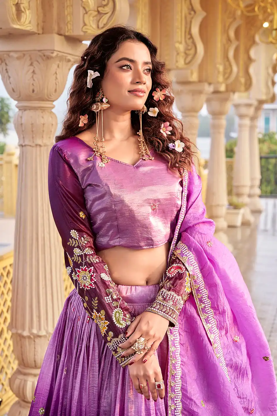 Ram 159 Purple Gold Crush Lehenga Choli Perfect for Wedding, Party, Ethnic Day, Karwa Chauth, Sangeet – . Special Price ₹2649. Delivery 4-6 Working Days. | Lehenga, Bollywood Lehenga, Creative Lehenga, Designer Lehenga, Embroidered Lehenga, Party Wear Lehenga