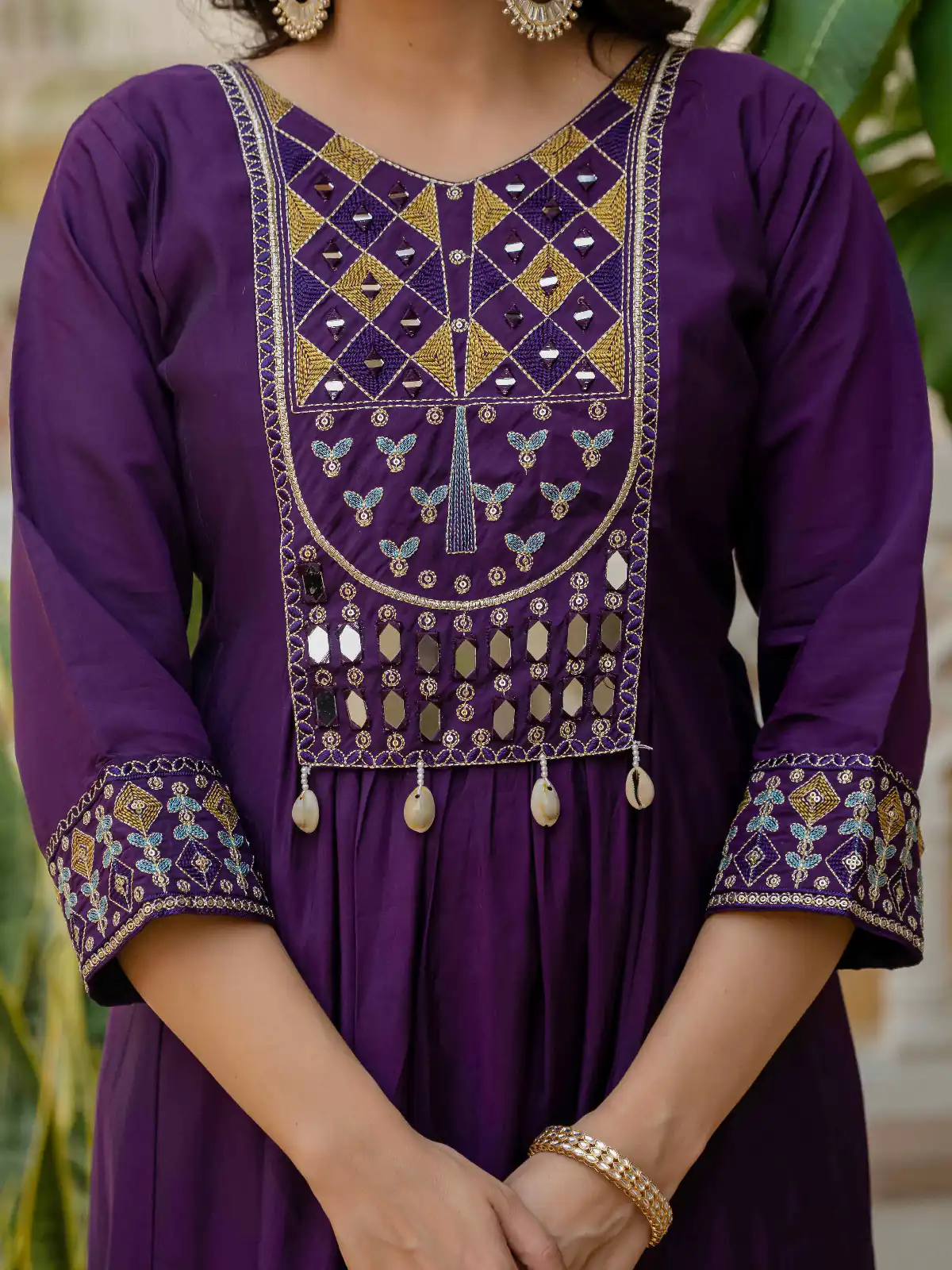 DIVA 126 Purple Viscose Roman Silk Anarkali Suit with Mirror Work & Embroidery Work. Affordable Price ₹2049. Delivery 4-6 Working Days. Shop now. | Anarkali Suits, Bollywood Anarkali, Creative-Anarkali, Designer Anarkali, Embroidered Anarkali, Party Wear Anarkali