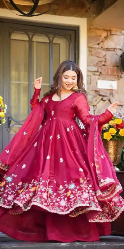 KD 1559 Rani Pink with Designer Work Organza Silk Salwar Suit . Exclusive Offer ₹2599. Delivery 4-6 Working Days. Shop now. | Jump Suits, Salwar suit, Casual Suits, Creative suits, Designer Suits, Palazzo Suits, Party Wear Suits, Patiala Suits, Straight Suits