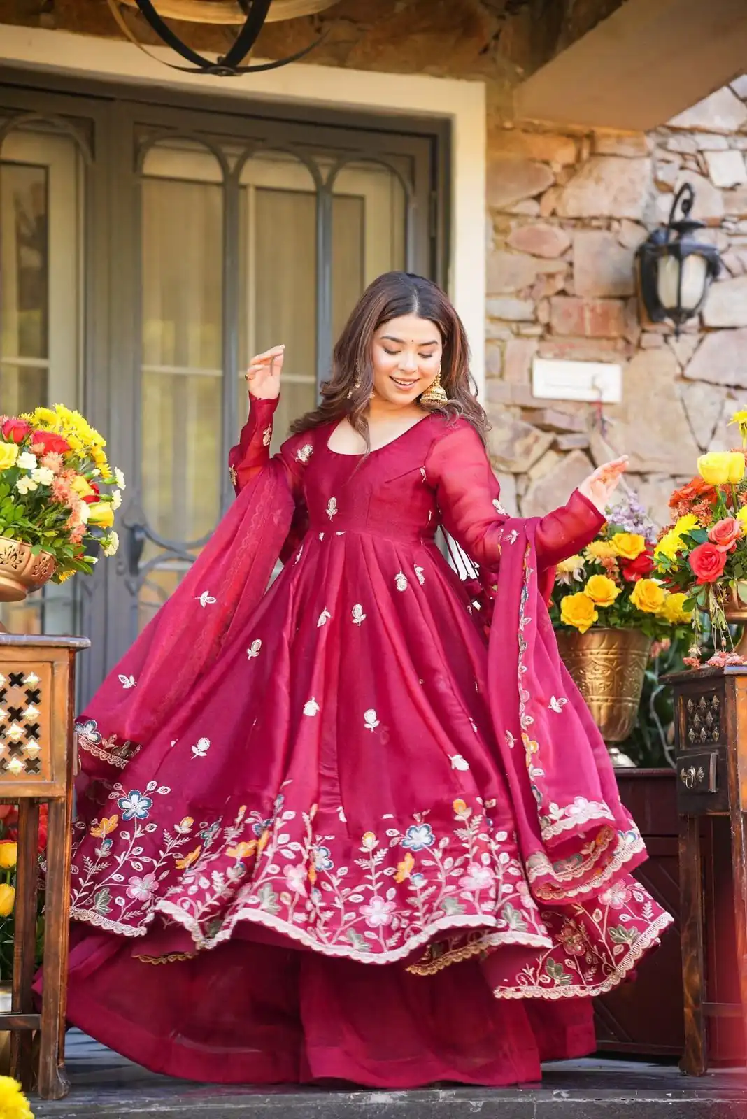 KD 1559 Rani Pink with Designer Work Organza Silk Salwar Suit . Exclusive Offer ₹2599. Delivery 4-6 Working Days. Shop now. | Jump Suits, Salwar suit, Casual Suits, Creative suits, Designer Suits, Palazzo Suits, Party Wear Suits, Patiala Suits, Straight Suits