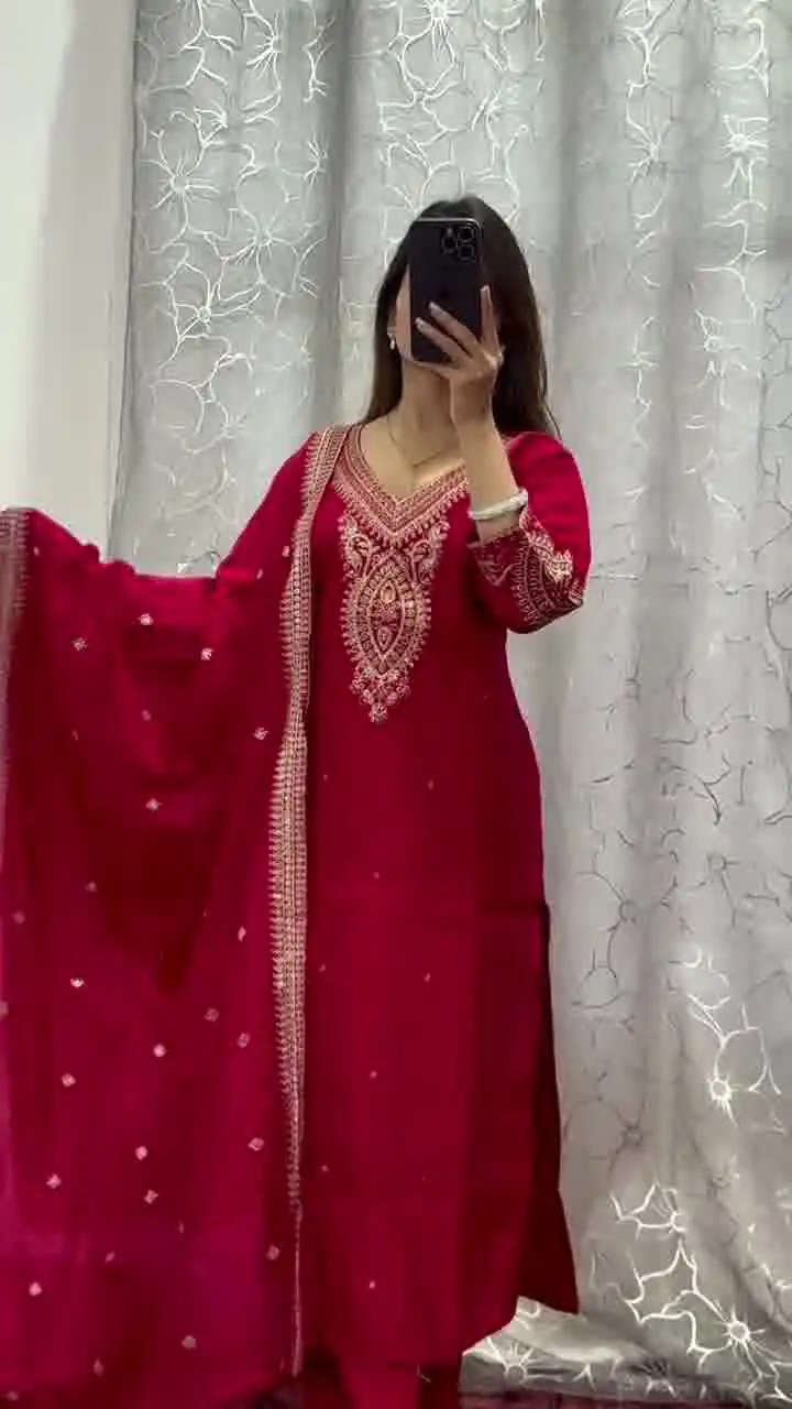 DC G85 Red Printed Chinon Salwar Suit with Lace Work & Mirror Work. Affordable Price ₹1799. Delivery 4-6 Working Days. Shop now. | Jump Suits, Salwar suit, Casual Suits, Creative suits, Designer Suits, Palazzo Suits, Party Wear Suits, Patiala Suits, Straight Suits