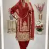 KF 1716 Red in Color Faux Georgette Embroidery Work Salwar Suit . Exclusive Offer ₹2099. Delivery 4-6 Working Days. Shop now. | Jump Suits, Tops & Bottoms, Track Suits, Salwar suit, Casual Suits, Creative suits, Designer Suits, Palazzo Suits, Party Wear Suits, Patiala Suits, Straight Suits, Trendy Wear